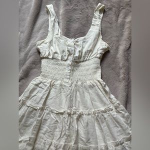 Lulus Flowy White Summer dress